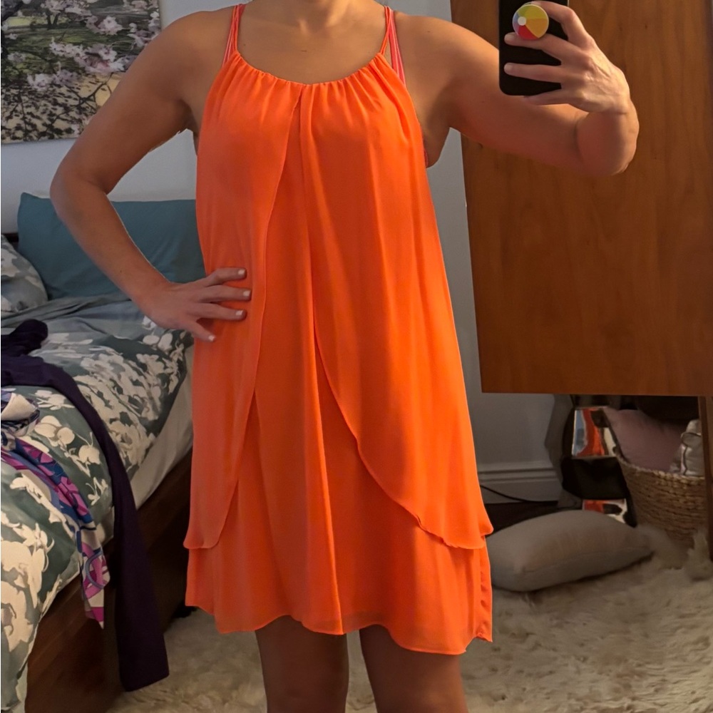 Orange Sleeveless Dress